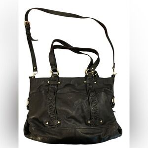 Cole‎ Haan Camden Devin Black Leather Tote Bag Crossbody